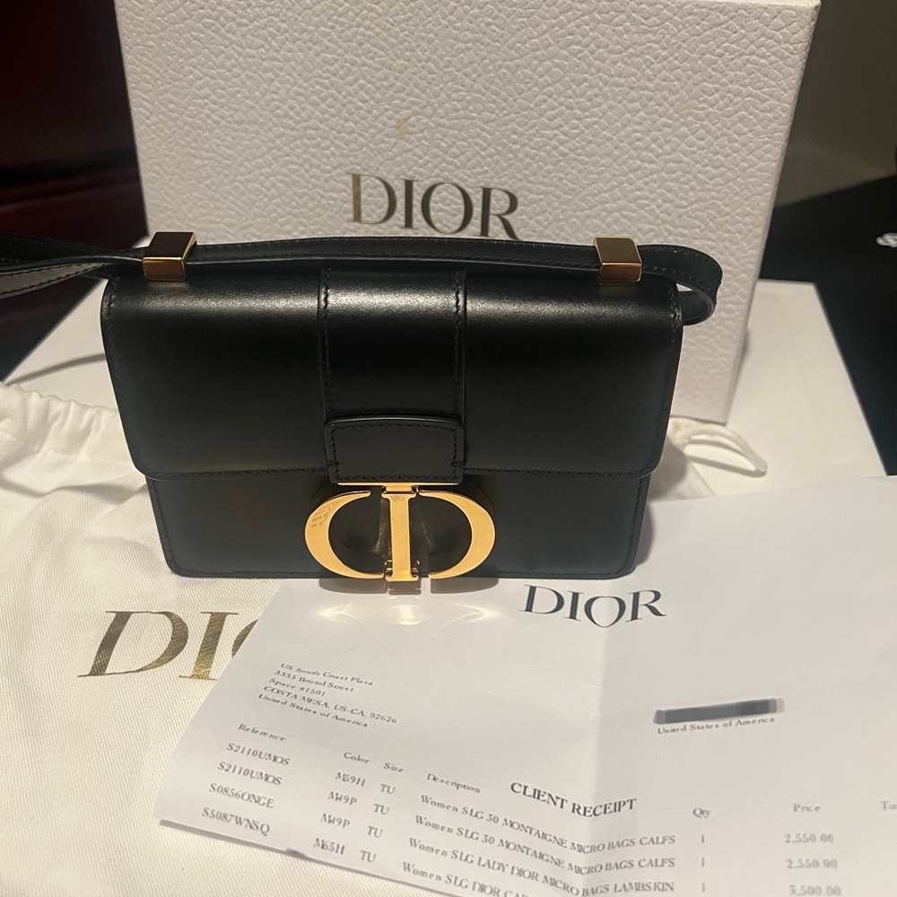 Dior Black Mini Bag with Gold Accents